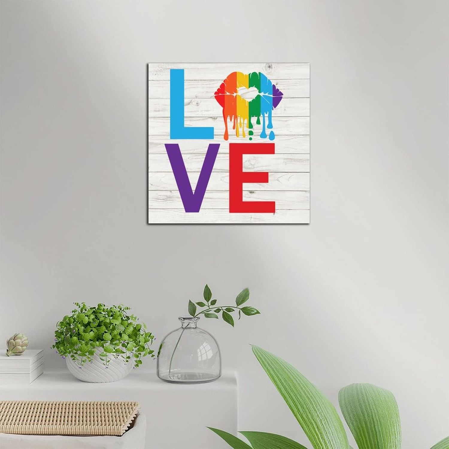 Pride Parade Love Wood Signs 6x6 Wall Art
