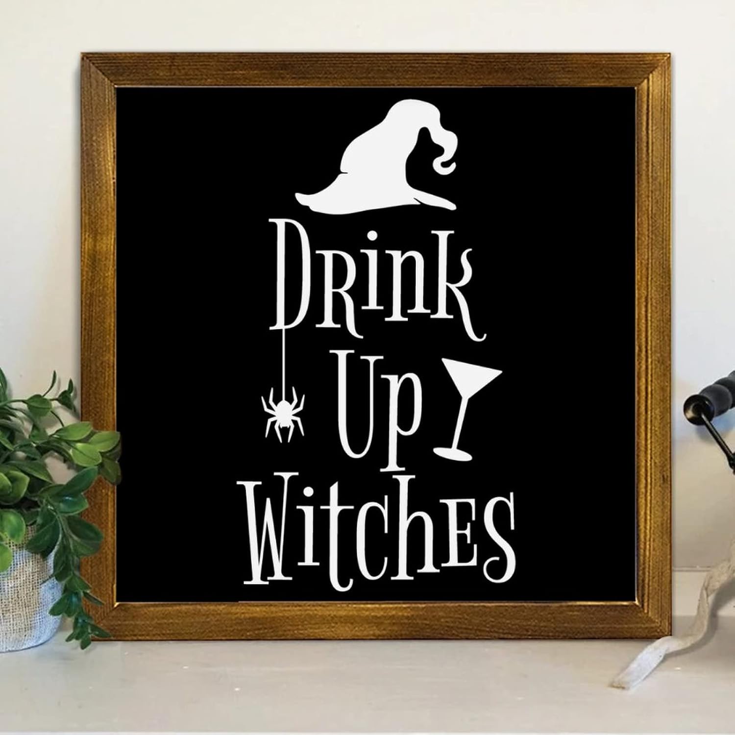 Halloween Wood Sign with Motivational Saying