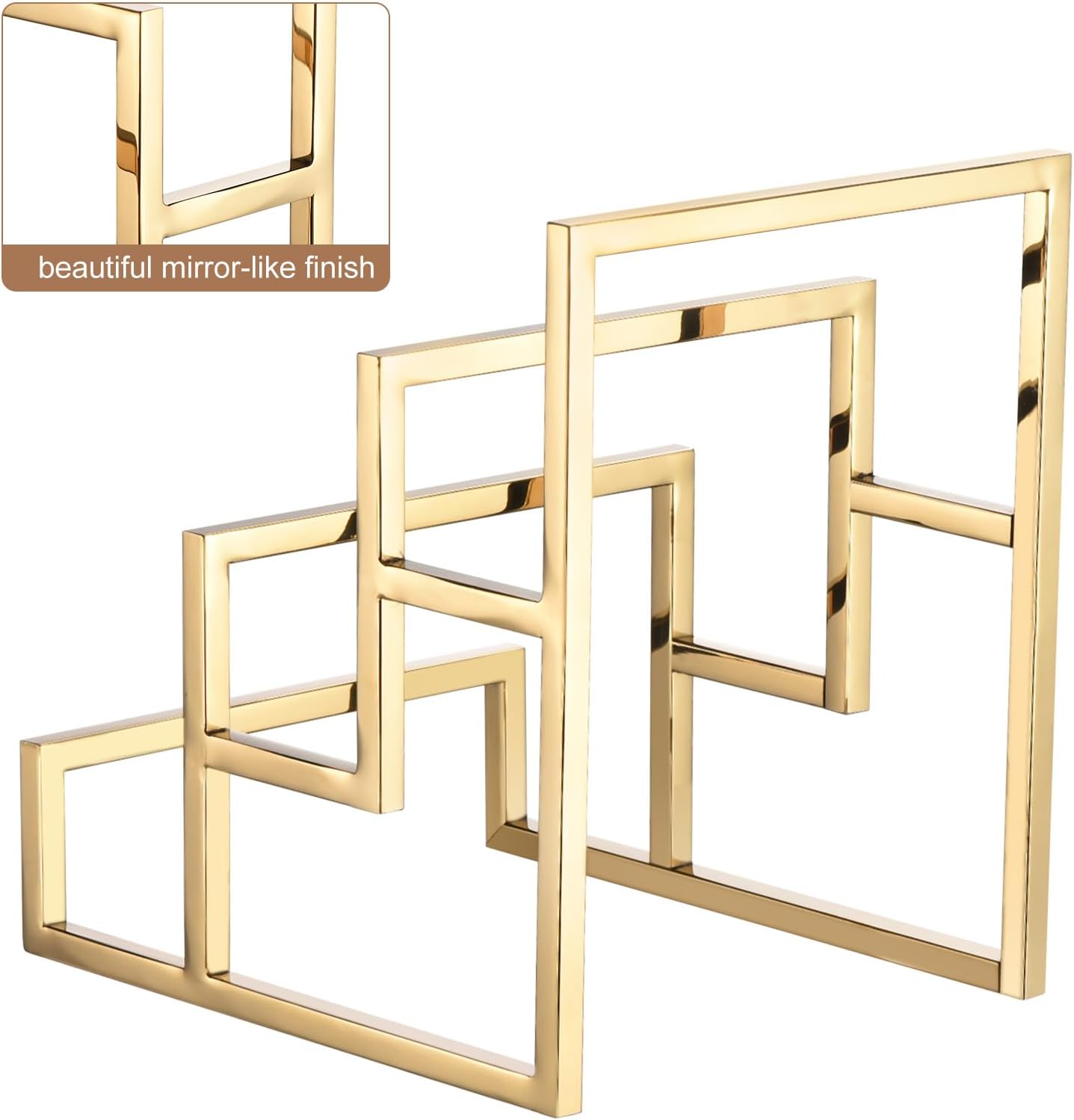 Uxcell Clutch Purse Display Stand 3 Layer Gold