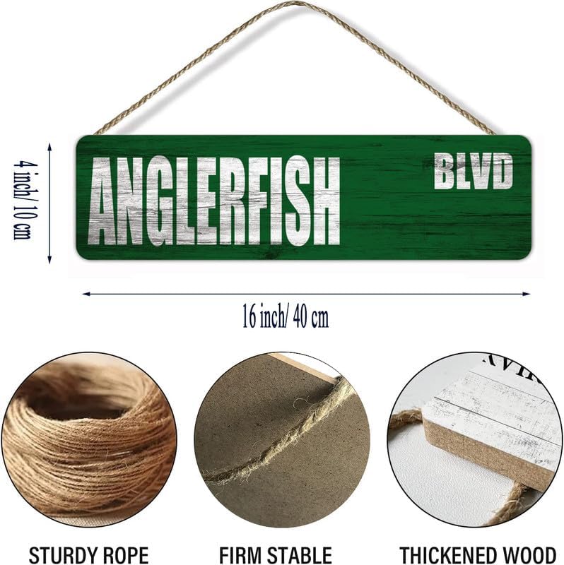 Wooden Hanging Sign Plaque With Rope - 4X16 Wall Art Decor