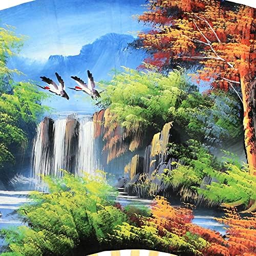 Japanese Autumn Folding Wall Fan Hand-painted Art 40 inch wide