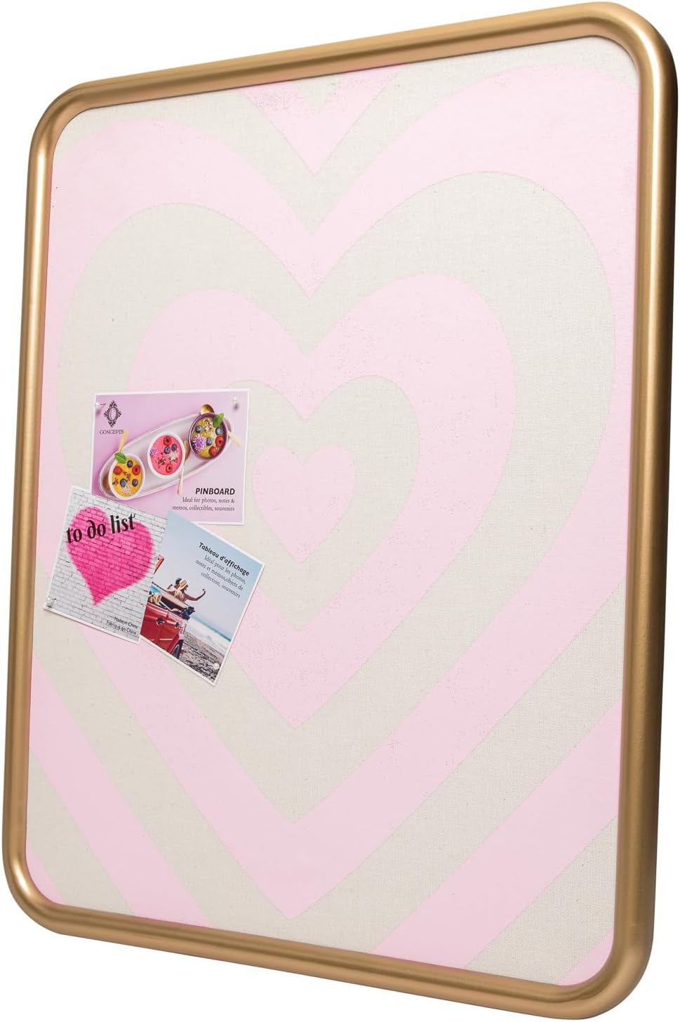 CONCEPTS Framed Canvas Bulletin Board with Gold Frame
