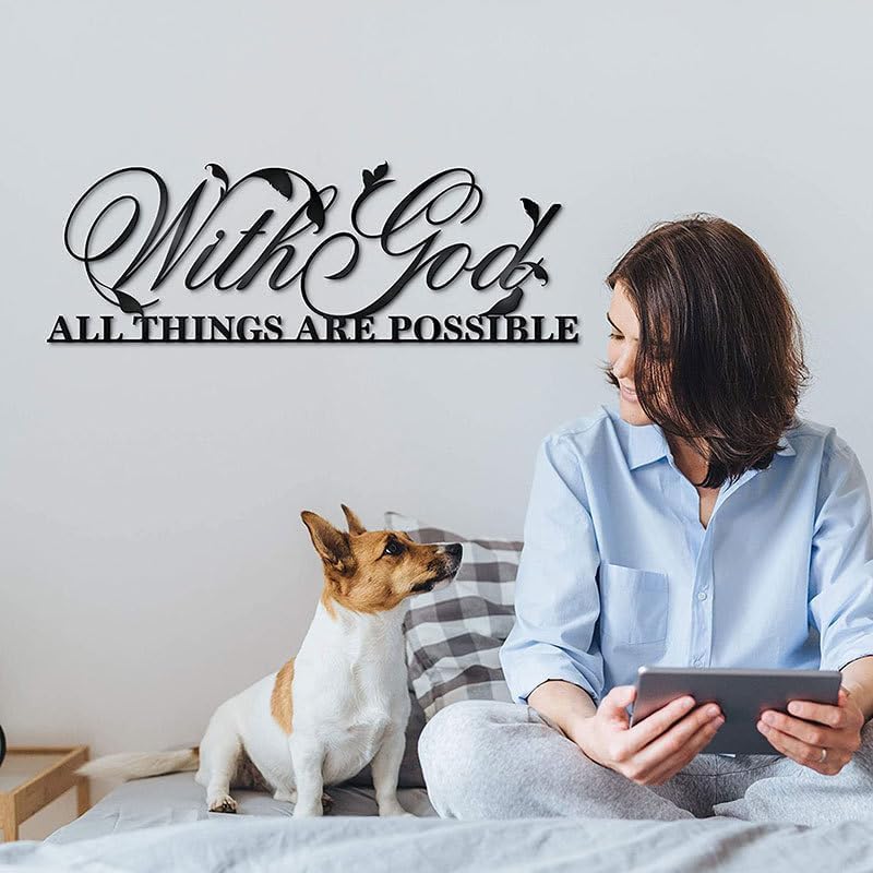 With God All Things Are Possible Metal Wall Decor 1