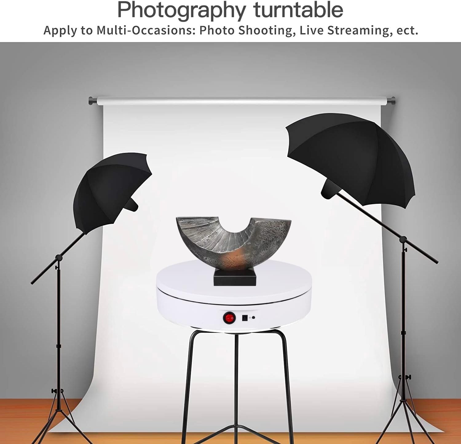 JAYEGT 360 Degree Electric Rotating Display Stand