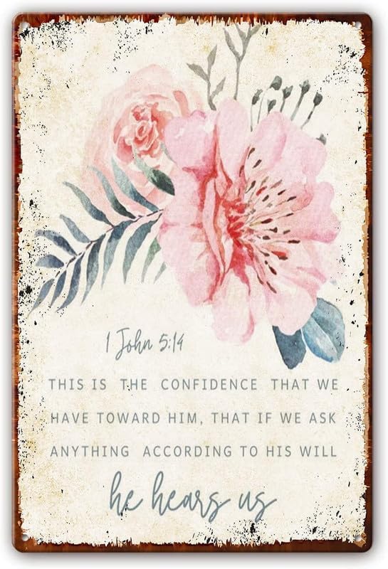 1 John 514 Metal Wall Decor Bible Scripture Sign