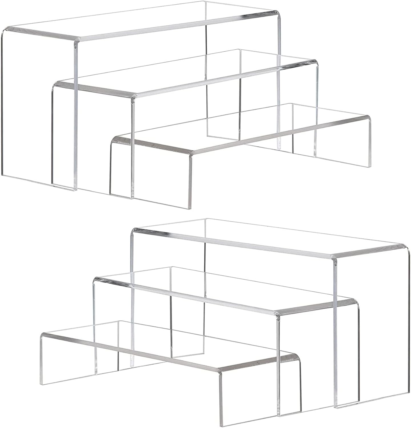 ANDGOO Clear Acrylic Display Risers 2 Sets