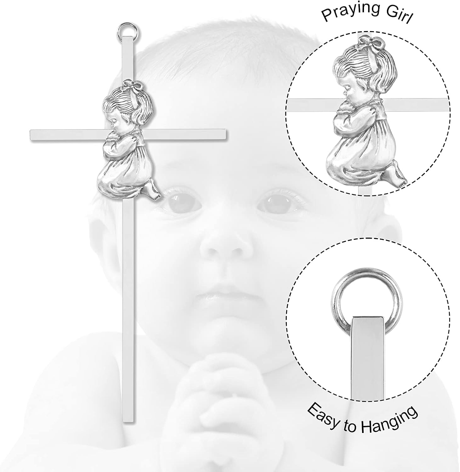 Baby Wall Cross Baptism Gift for Girl