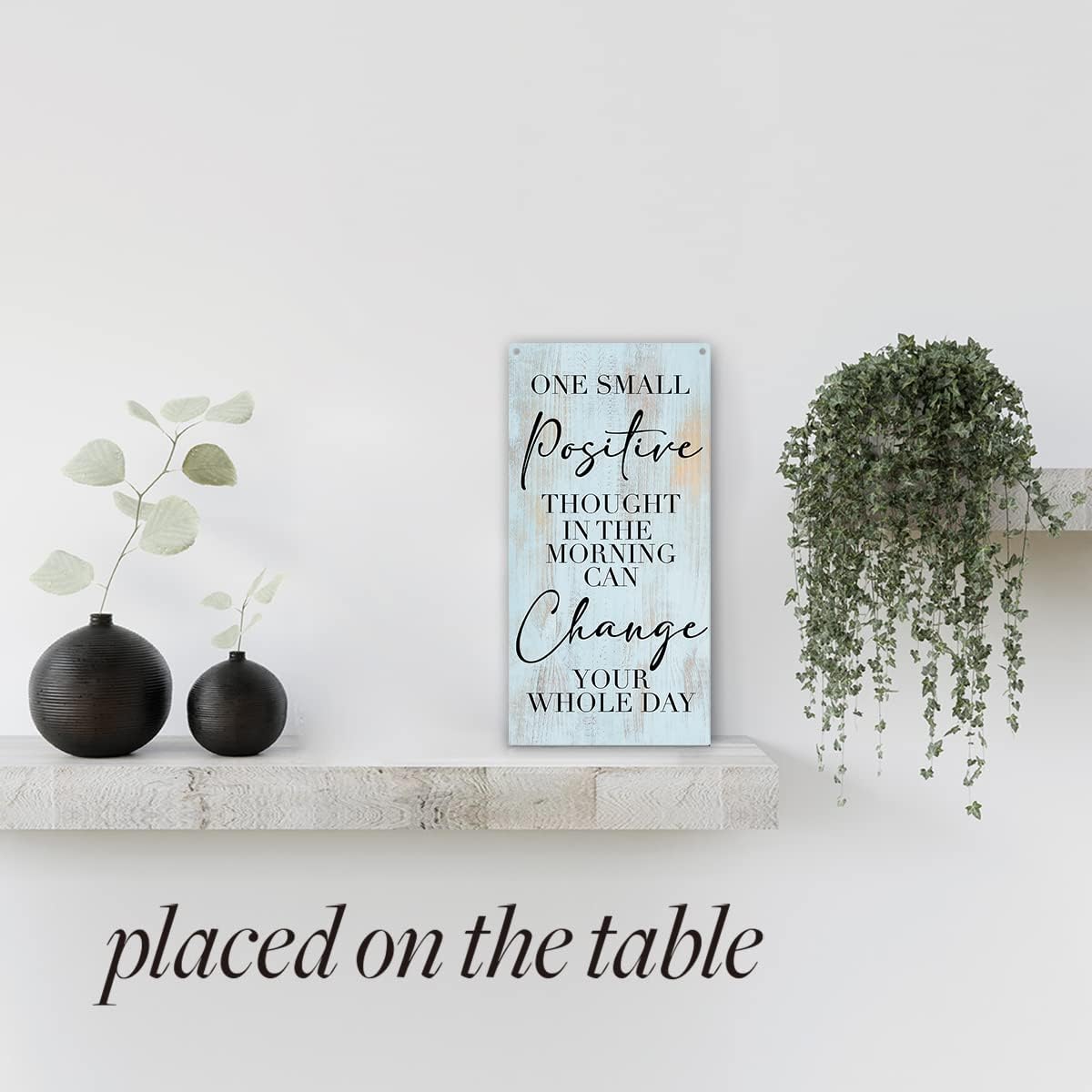 Rustic Wood Inspirational Wall Sign Decor