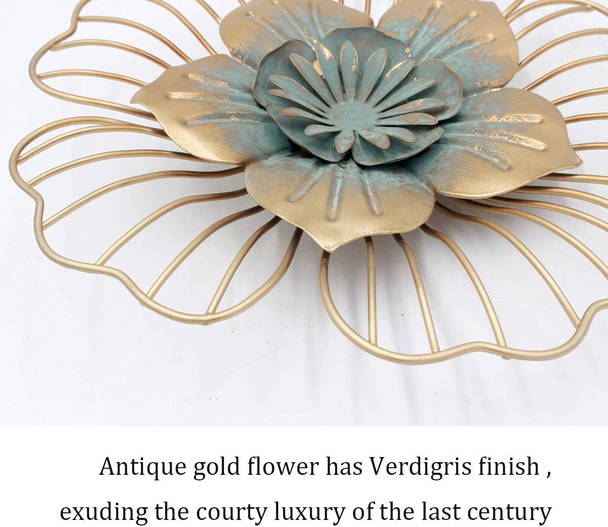 Funerom Golden Floral Wall Decor 11x15x11 Inches