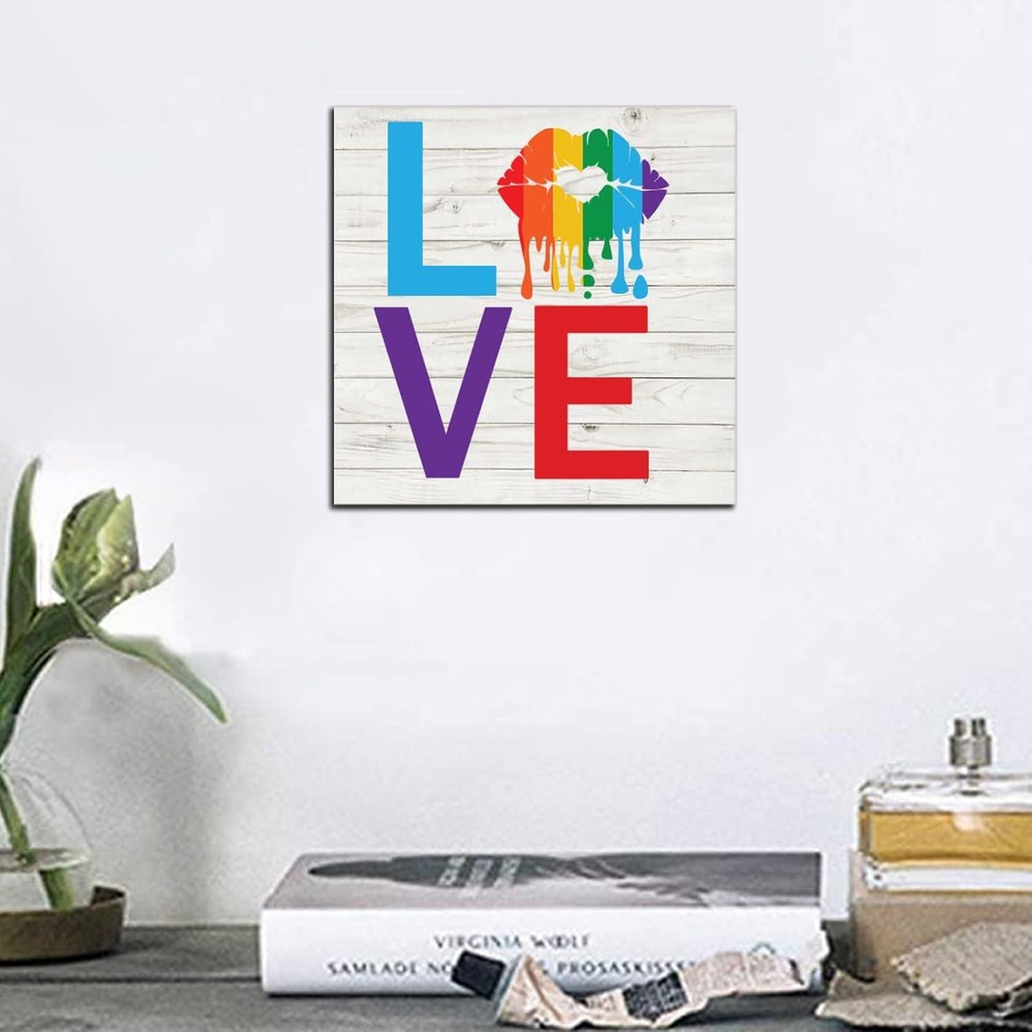 Pride Parade Love Wood Signs 6x6 Wall Art