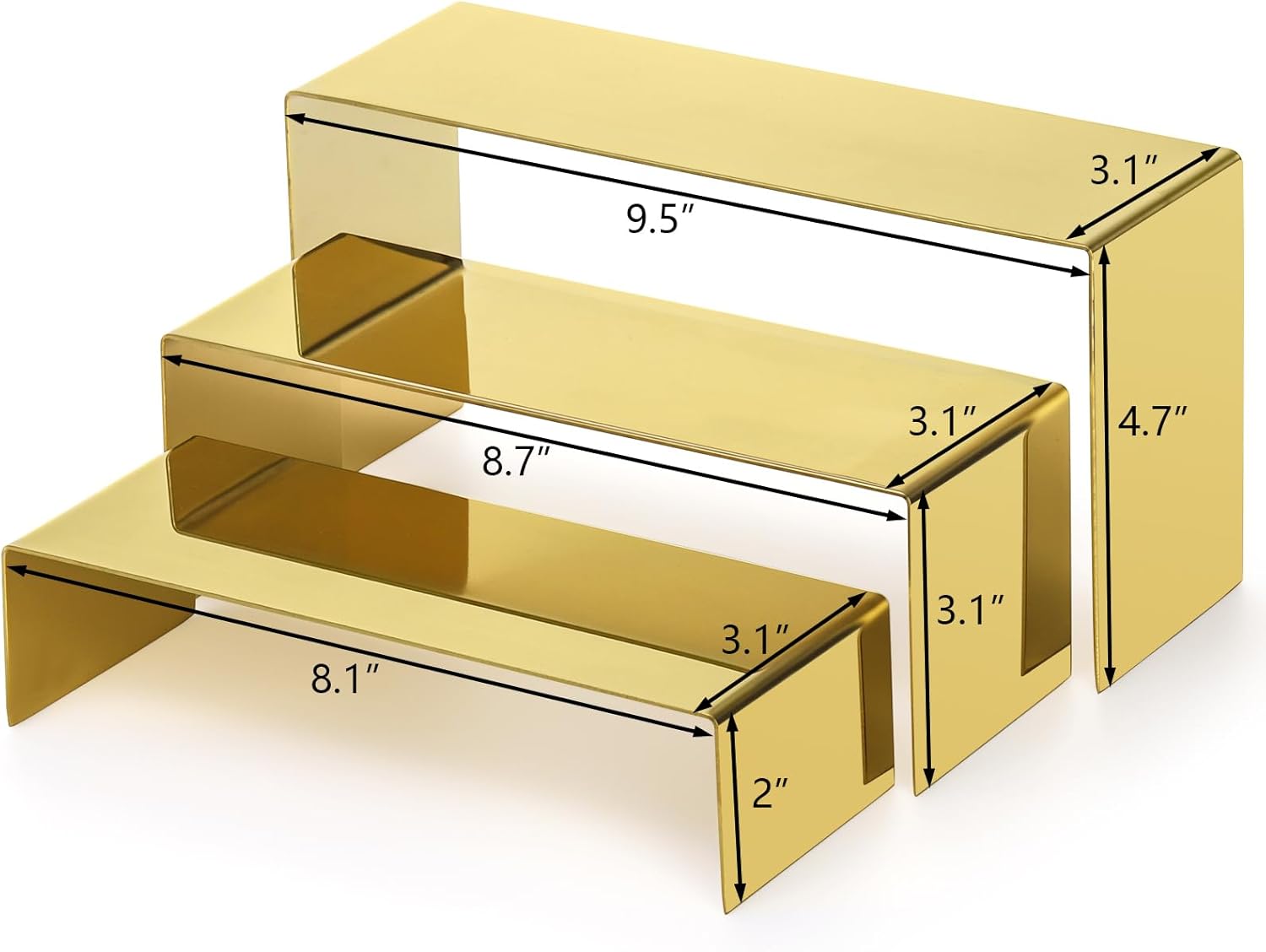 Hedume Set of 3 Shoe Handbag Display Risers 1