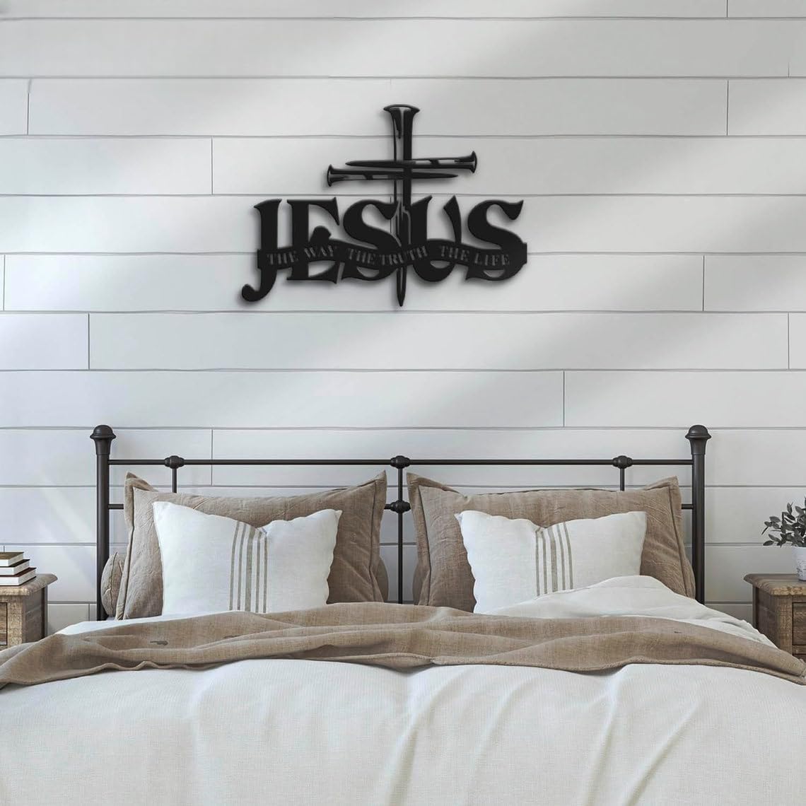 Personalized Cross Wall Decor with Name and LED Light