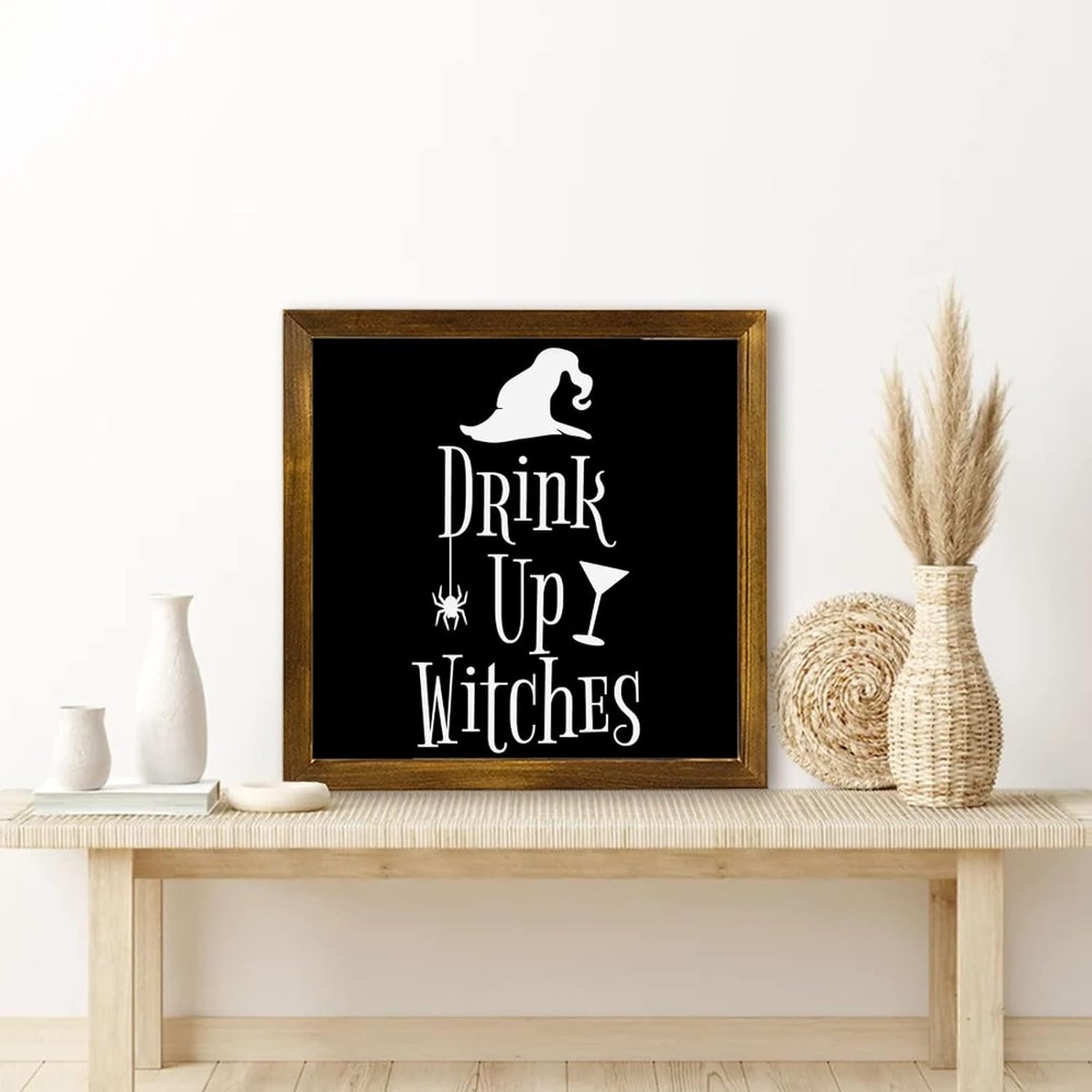 Halloween Wood Sign with Motivational Saying