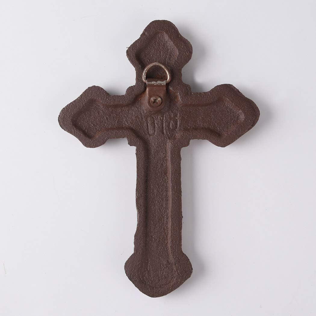 BRASSTAR Cast Iron Wall Cross Rustic Decor