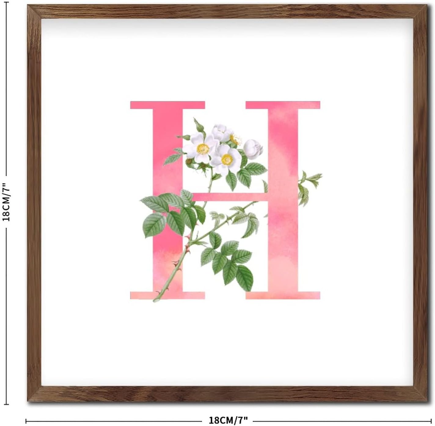 Rustic Wood Framed Printed Sign Wall Art for Front Porch