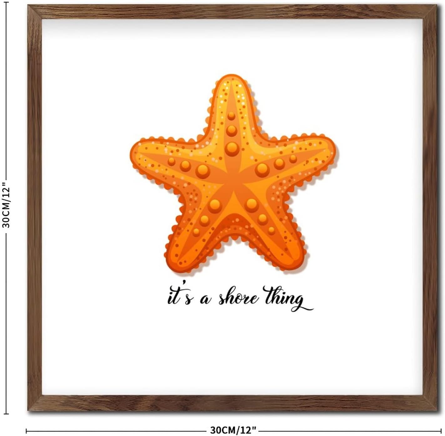 Its A Shore Thing Starfish Wooden Wall Sign 12x12in 1