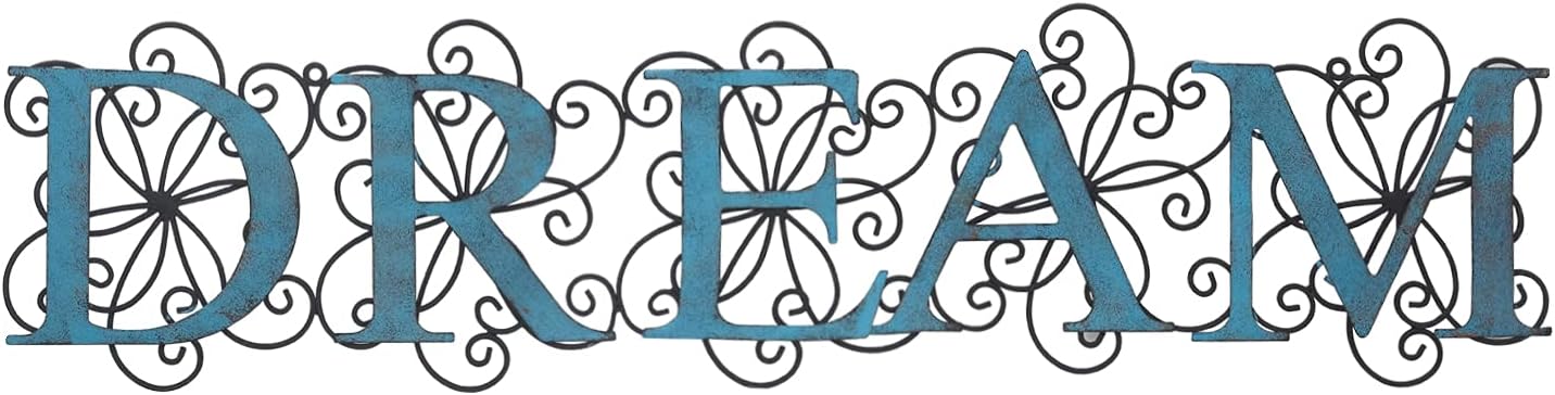 Joveco 32 Inches Metal Wall Decor Dream Signs
