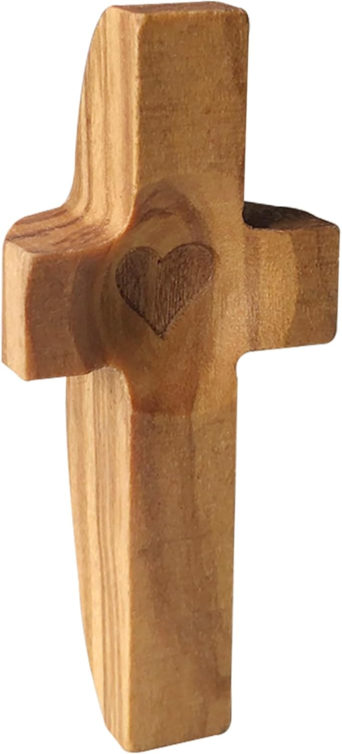 Cross My Heart Encouragement Gift Wooden Cross for Anxiety Relief
