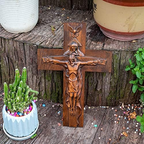BGCOPPER Holy Trinity Wall Cross 12 Inch