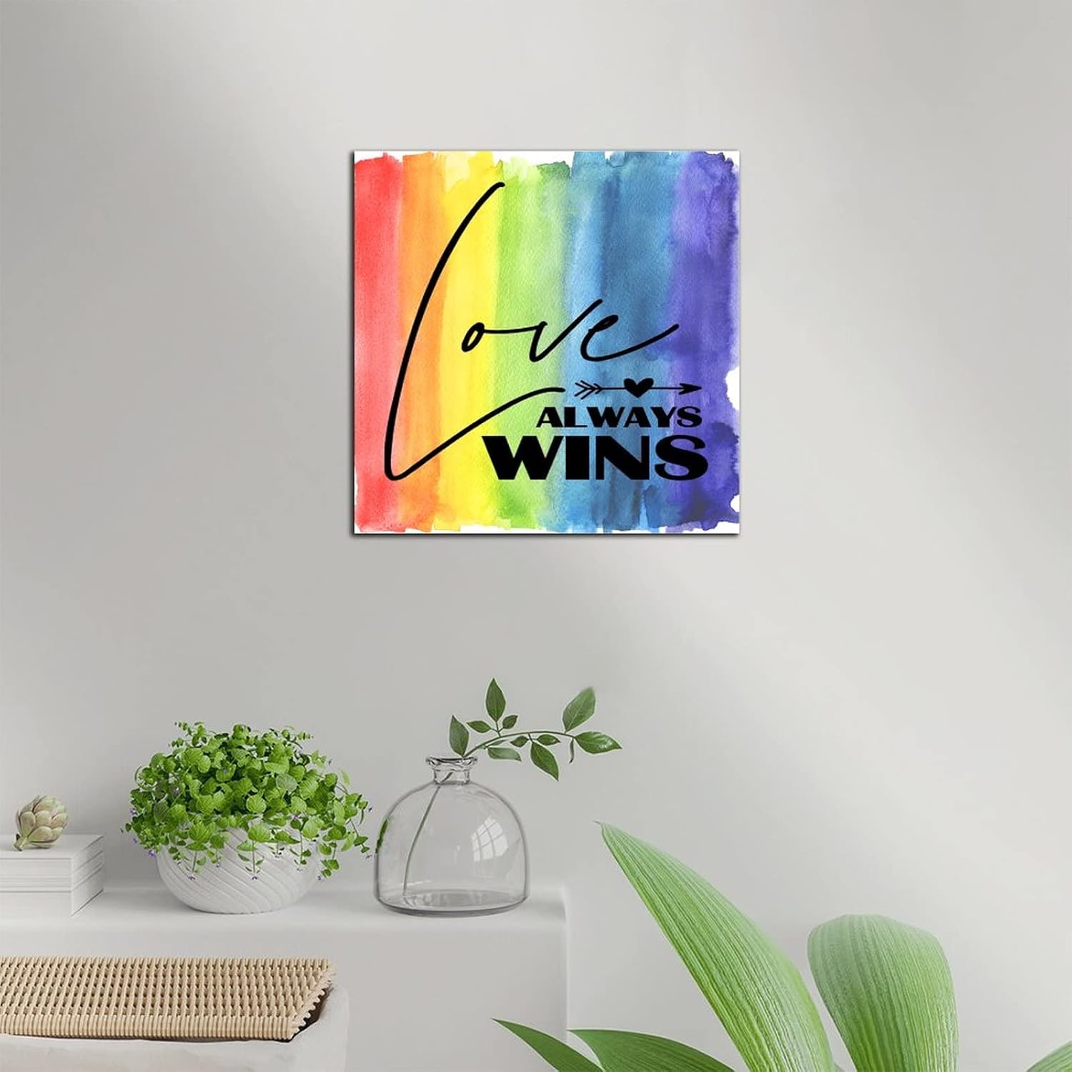 Pride Wood Wall Sign 6x6 Inches Home Decor Art