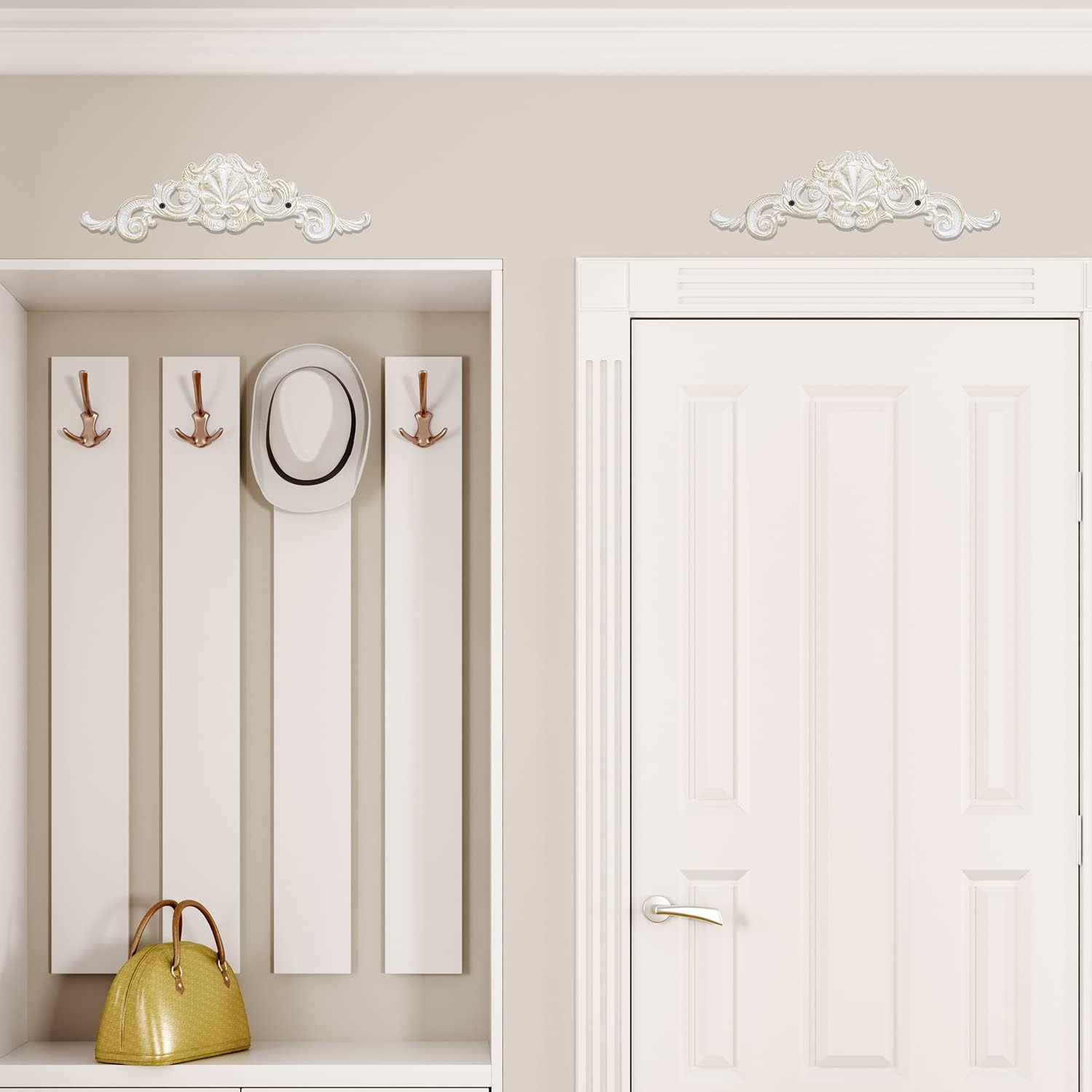 Sungmor 2PC Cast Iron Fleur De Lis Wall Decor
