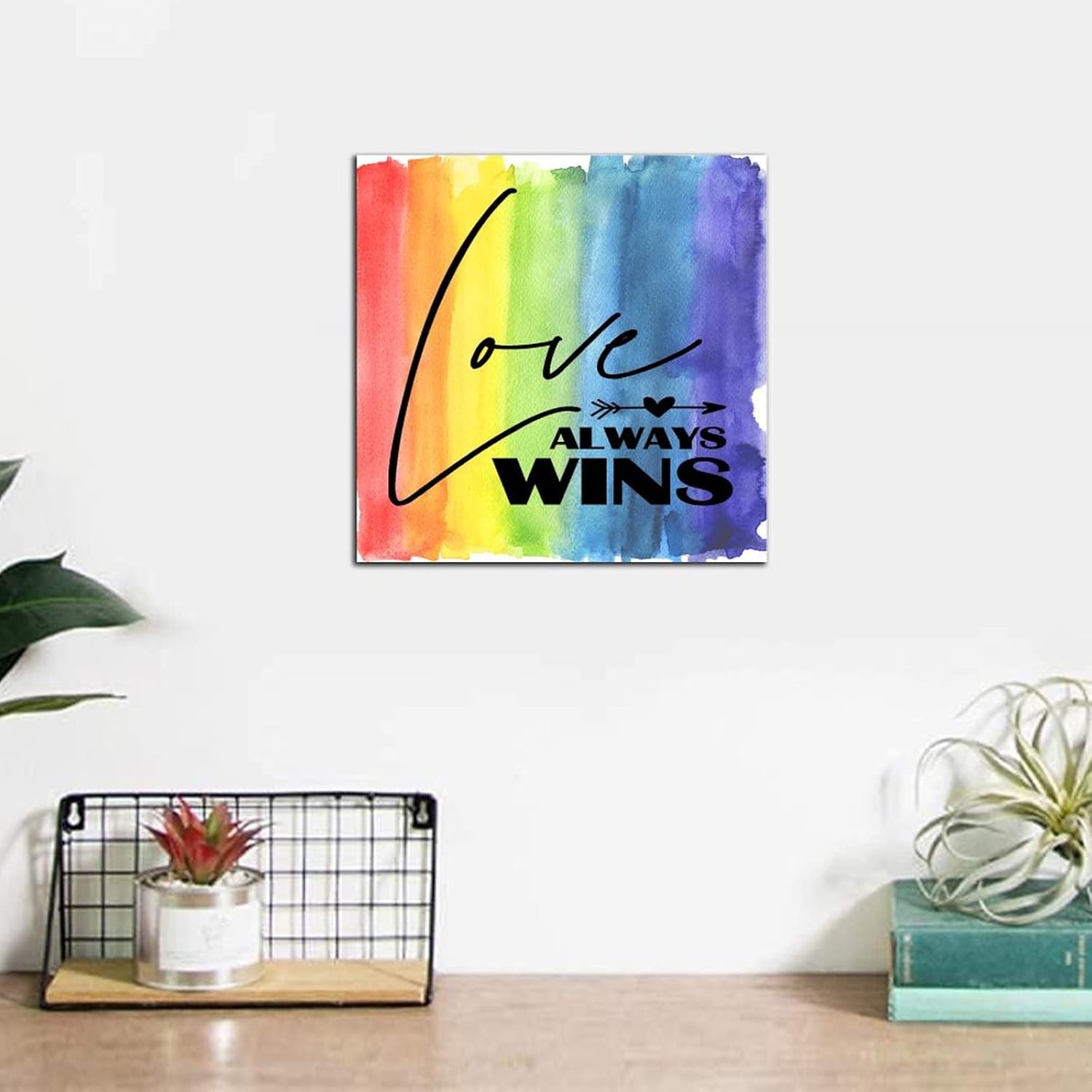Pride Wood Wall Sign 6x6 Inches Home Decor Art