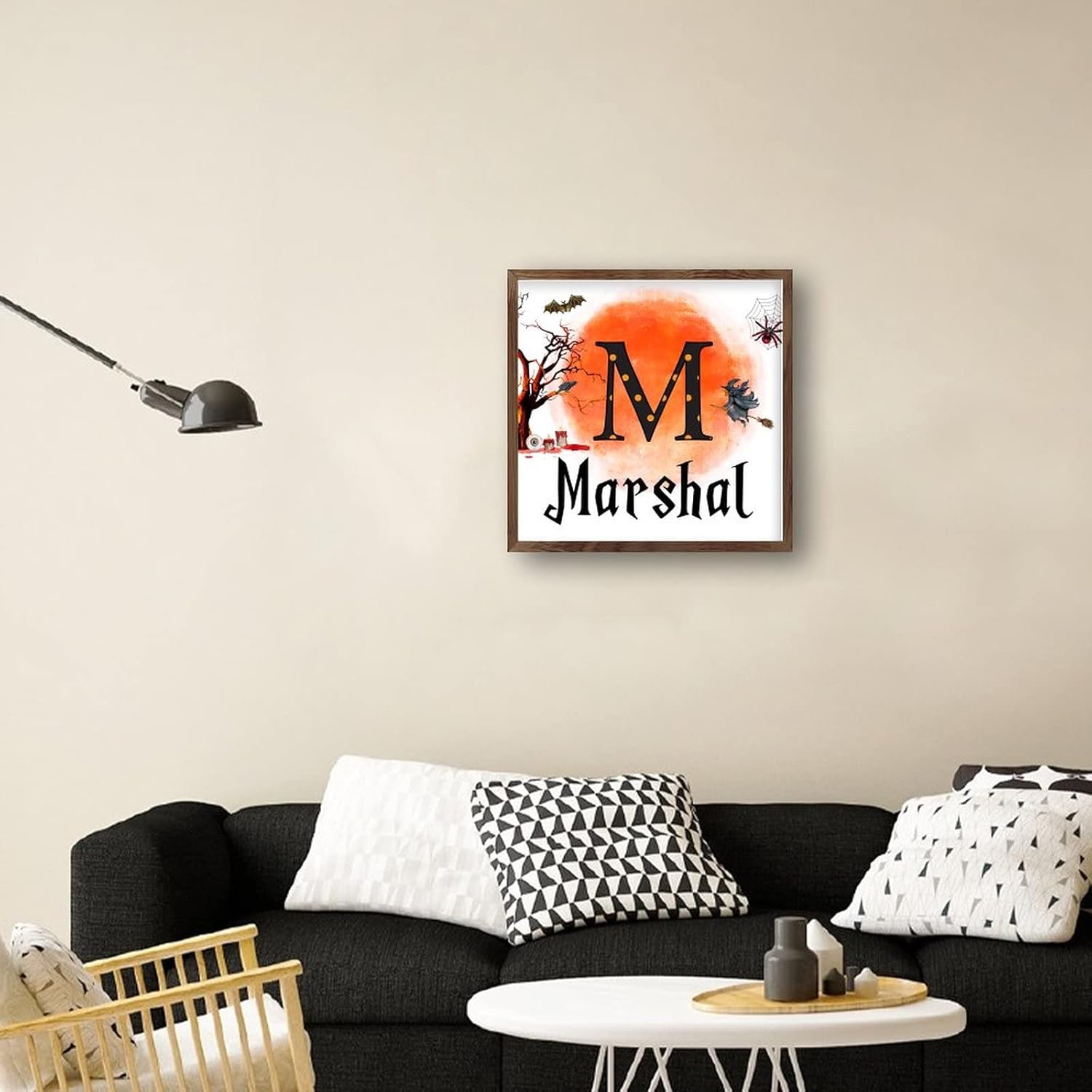 COCOKEN Halloween Name Letter Wooden Wall Art