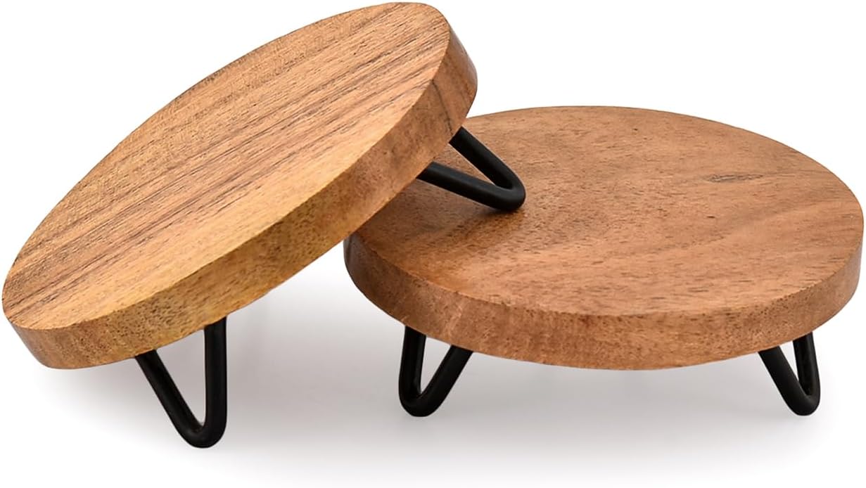 BHAVATU Riser Display Stands Set of 2 4x4x15