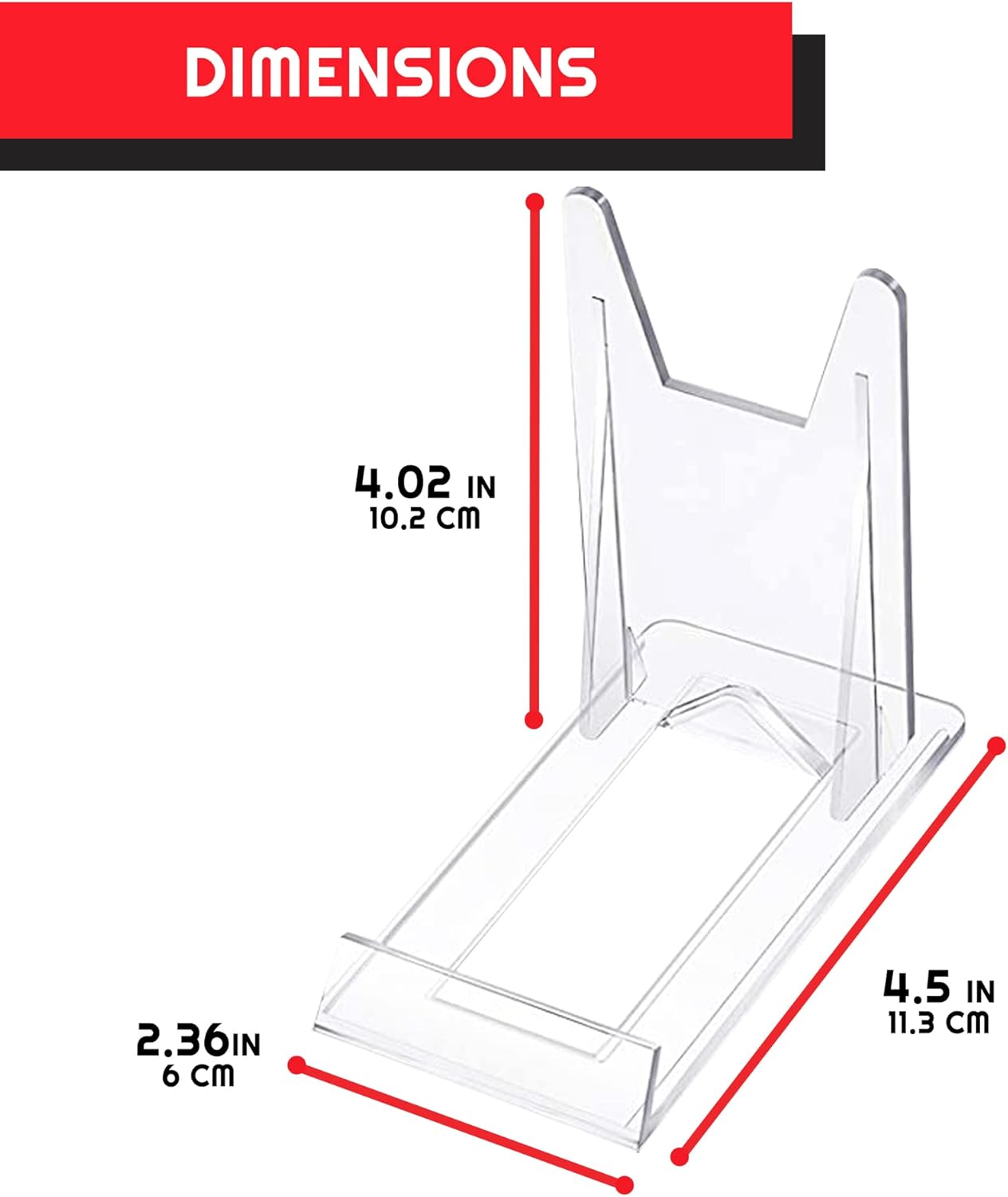 EVORETRO Clear Acrylic Display Stand 6-Pack