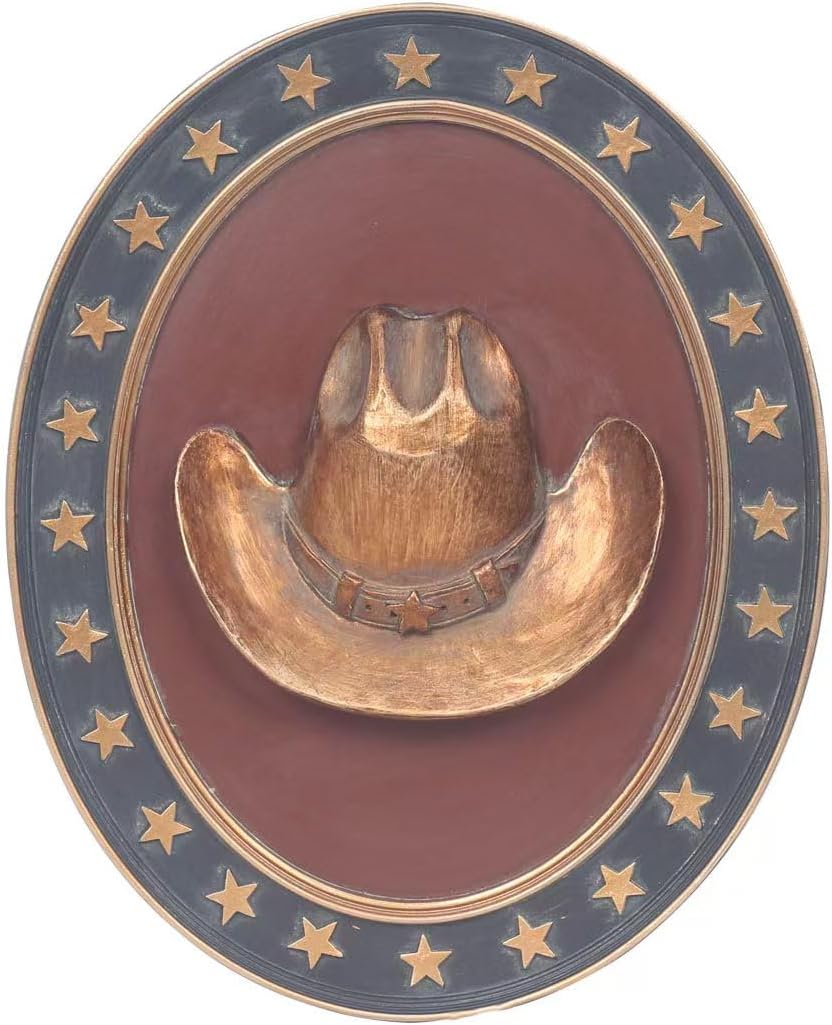 Esvinte Vintage Wall Sculpture with Cowboy Hat