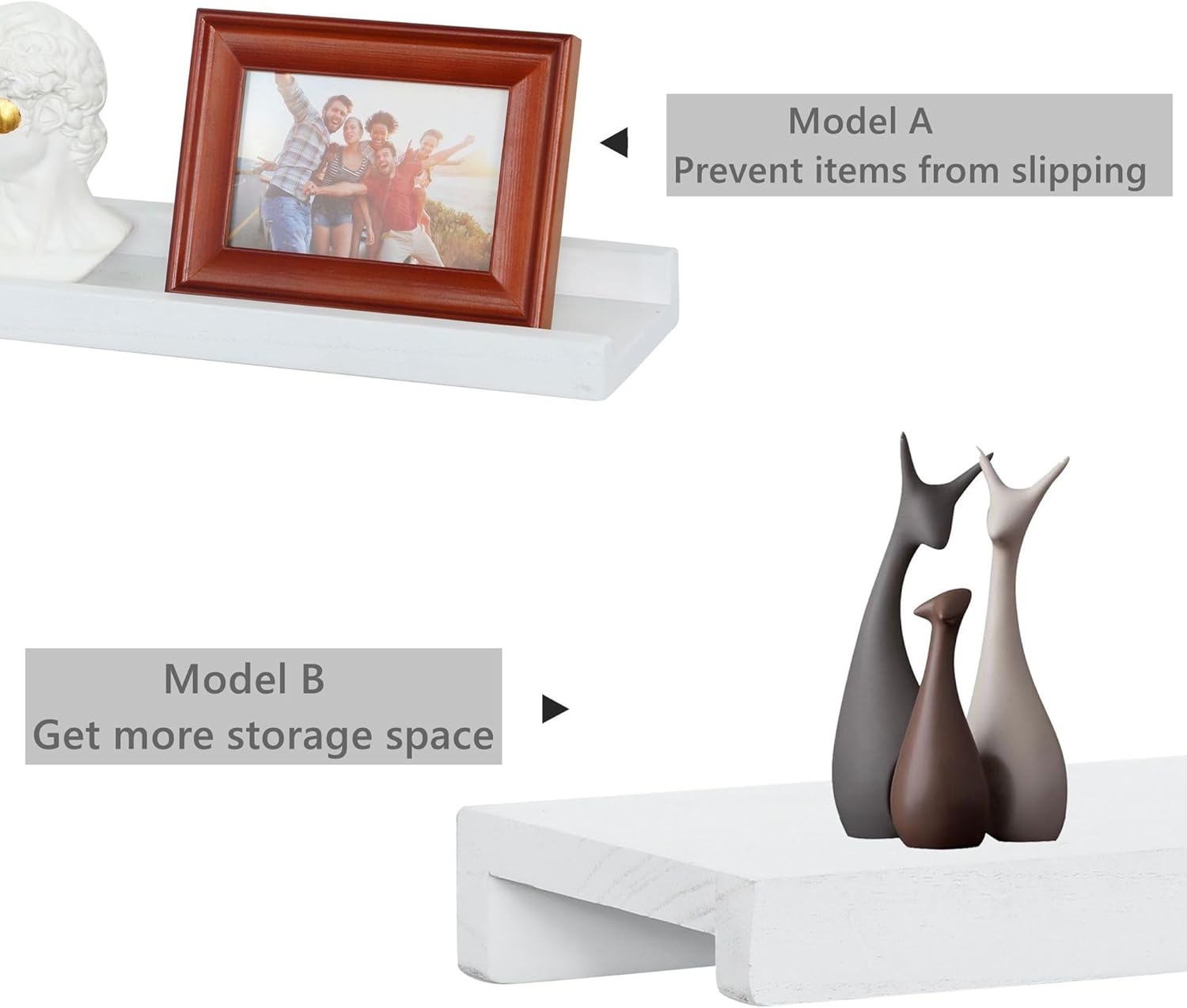 MITREL Picture Ledge Shelf Set of 4
