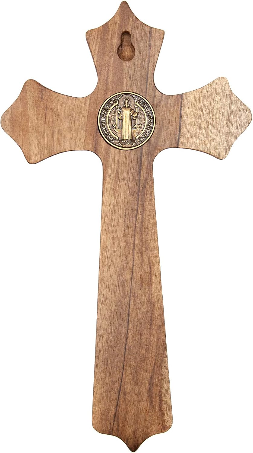 Intercession Wall Wood Cross Crucifix 10 Inches
