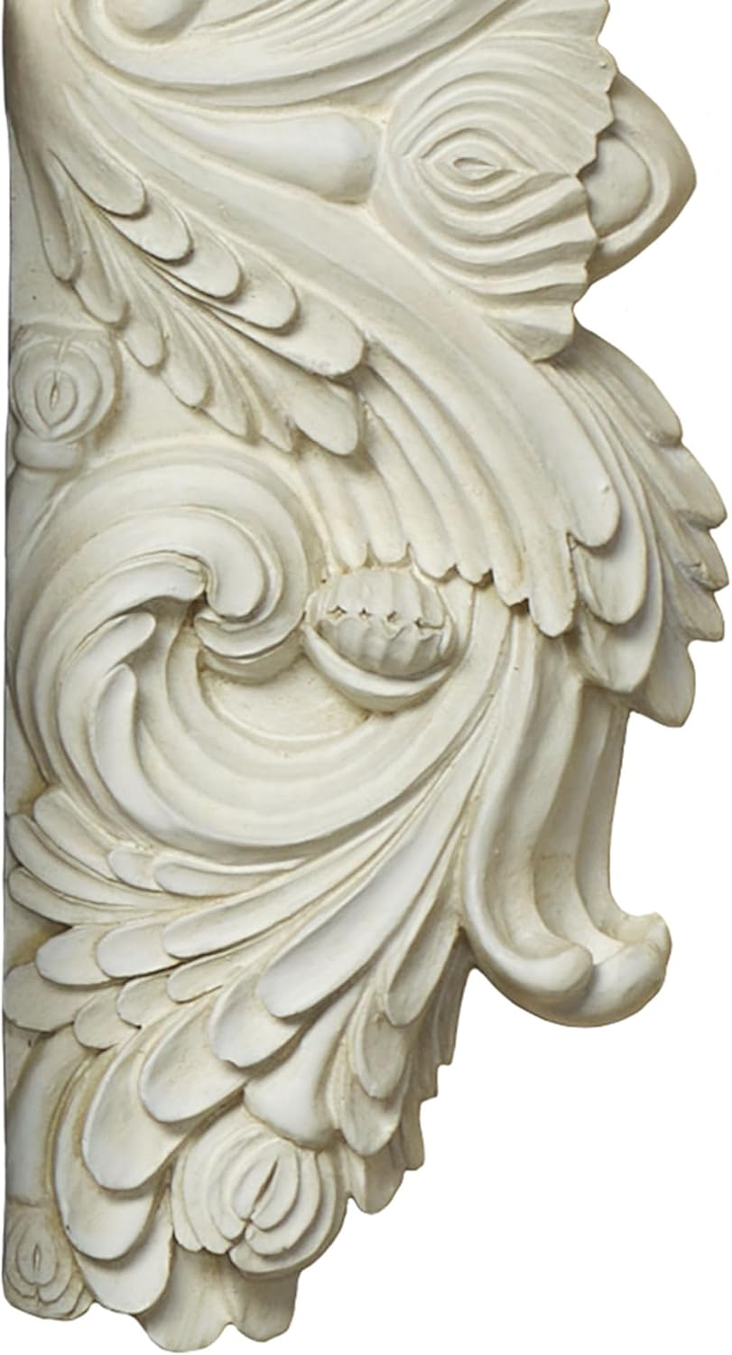 Touch of Class Acanthus Corner Wall Ornament Pair Ivory