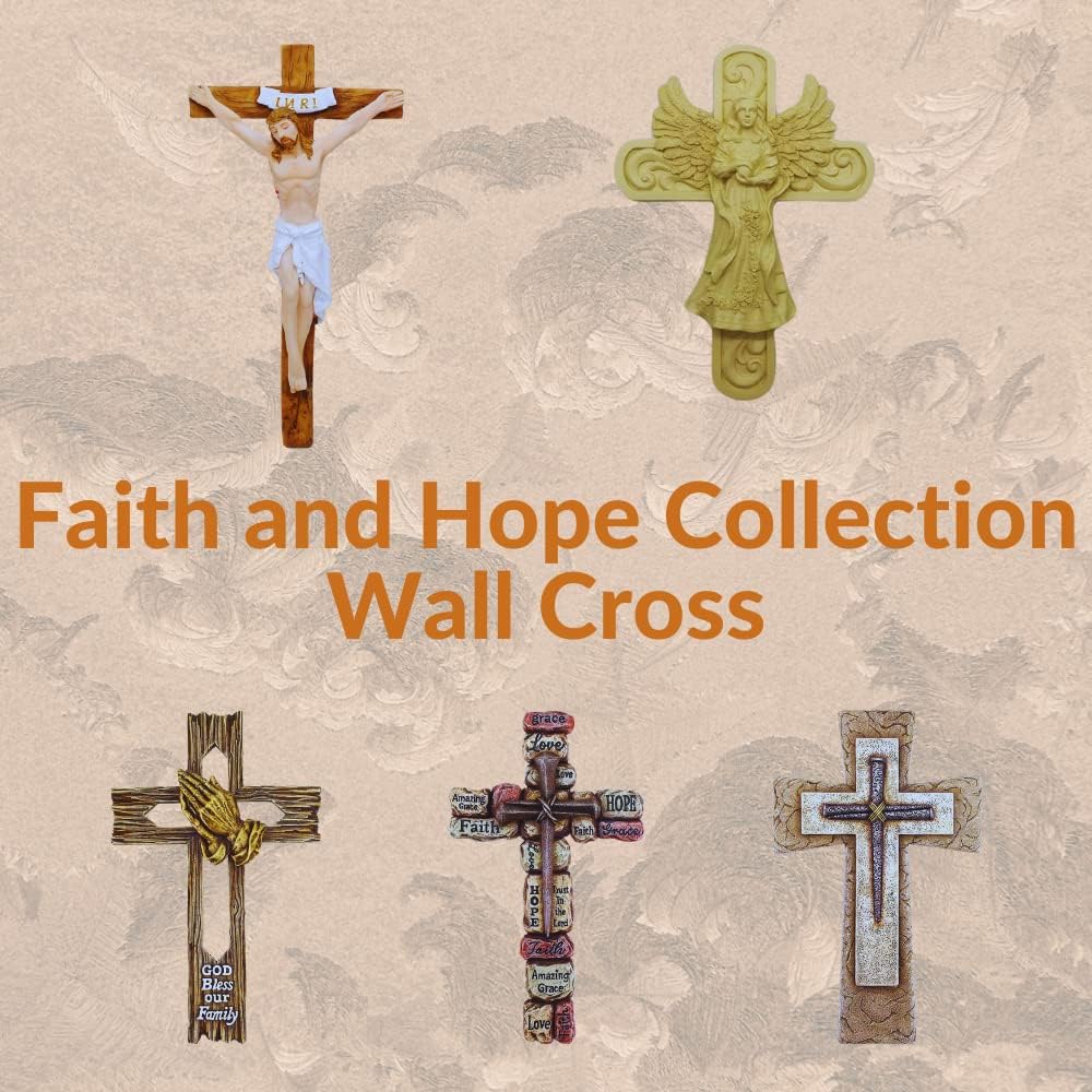Comfy Hour Faith and Hope Wall Cross 12 Inch