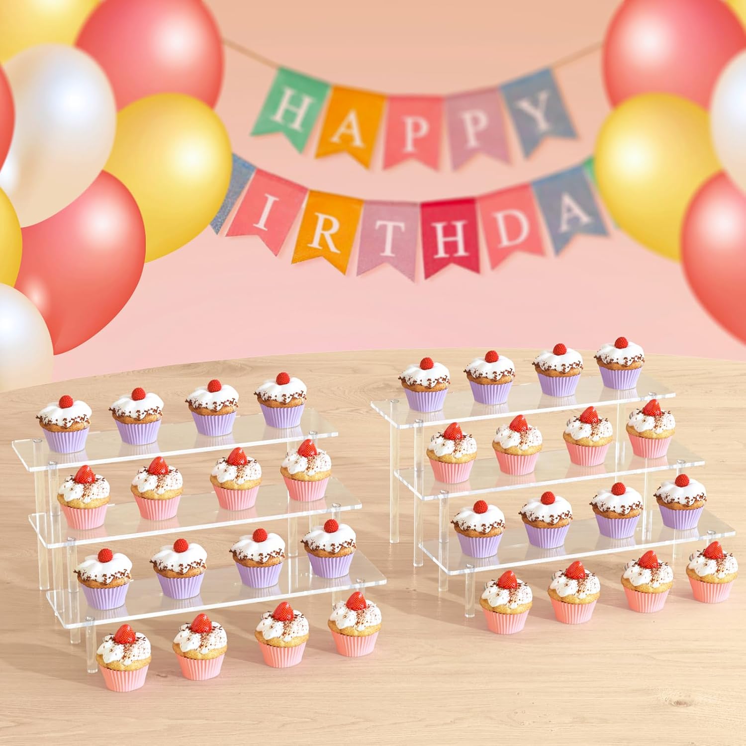3 Tier Acrylic Display Risers for Home Dcor