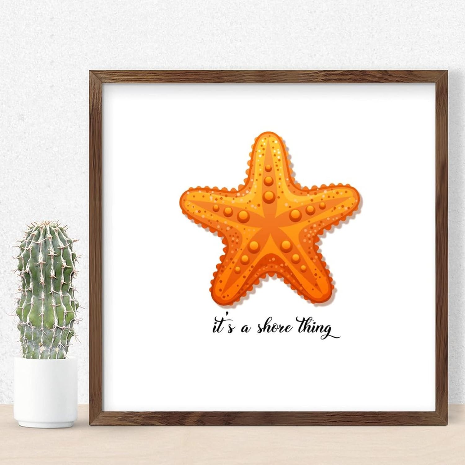Its A Shore Thing Starfish Wooden Wall Sign 12x12in 1