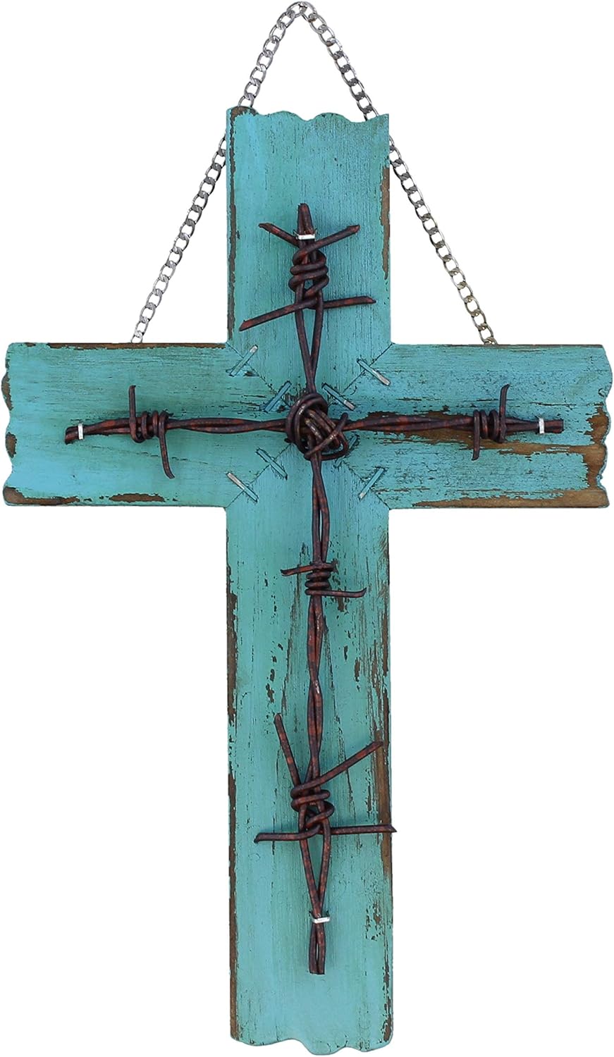 RWI Simple 10 12 Inch Weathered Wood Wall Cross