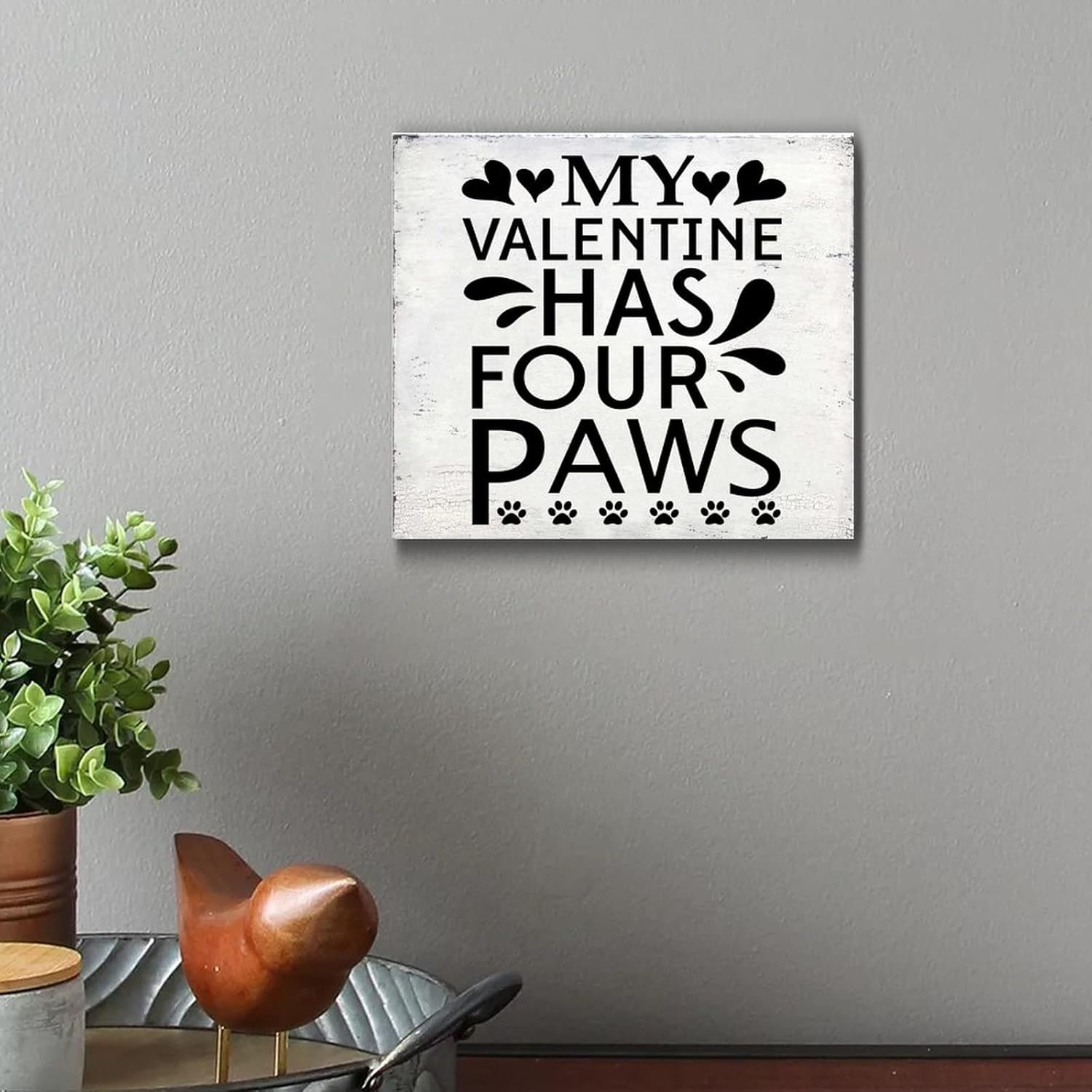 Wodevor 12x12in Wooden Plaque for Valentines Day