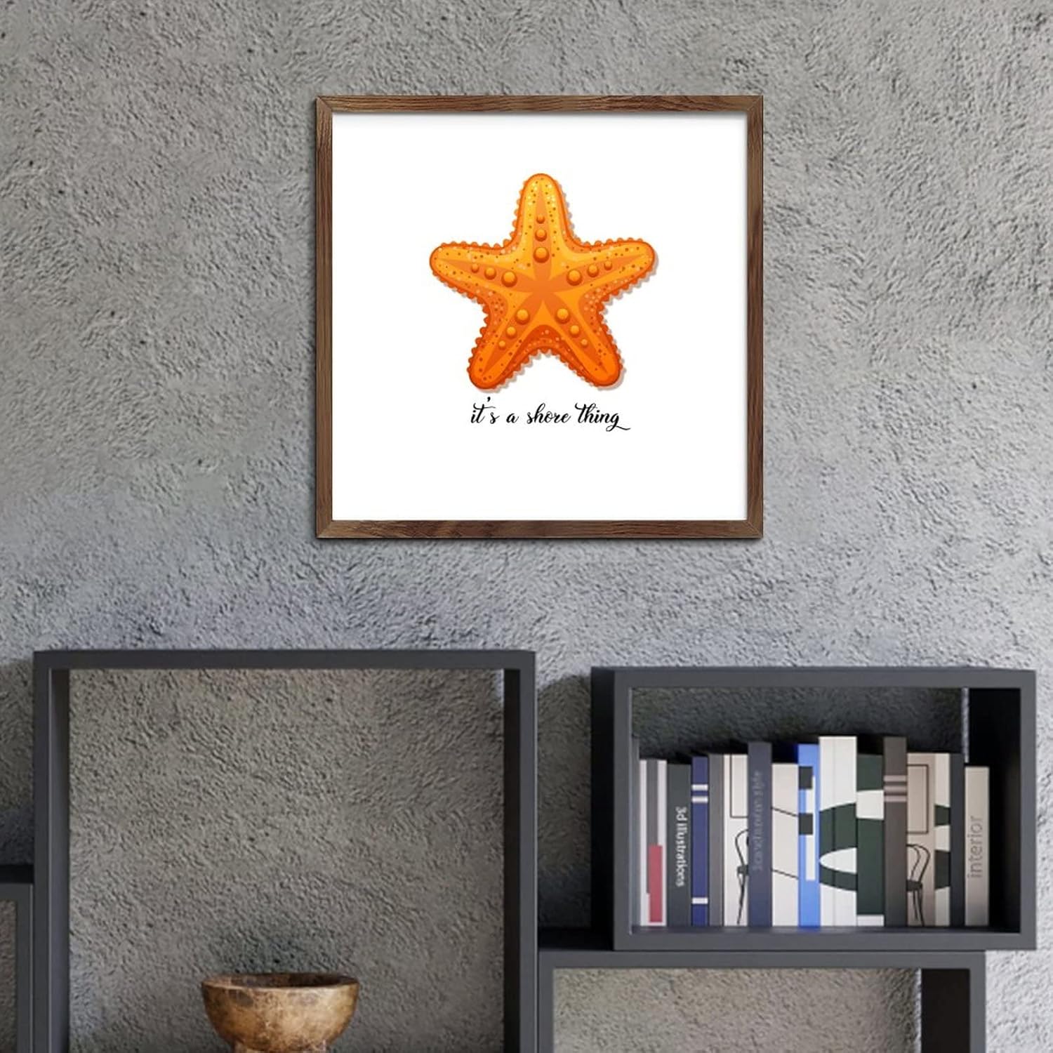 Its A Shore Thing Starfish Wooden Wall Sign 12x12in 1