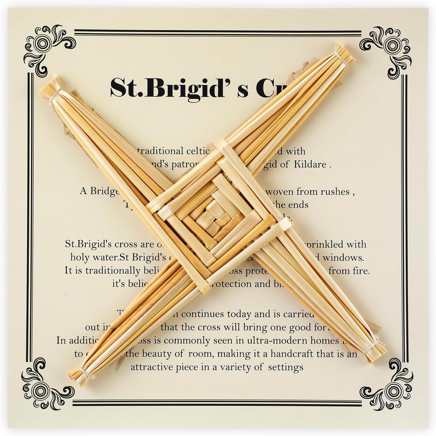 Bucherry St Brigids Wall Cross with History Card