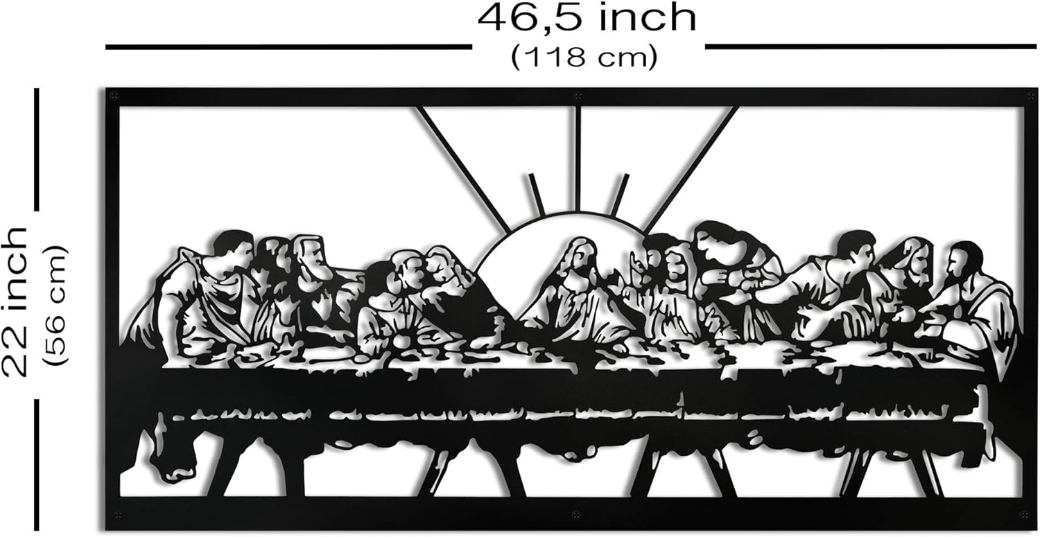 NORTH KAISER Last Supper Metal Wall Art