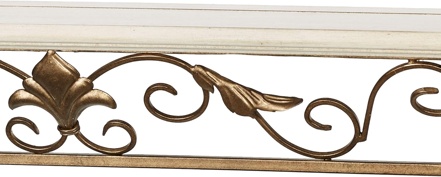 Touch of Class Delia Ivory Fleur De Lis Wall Shelf