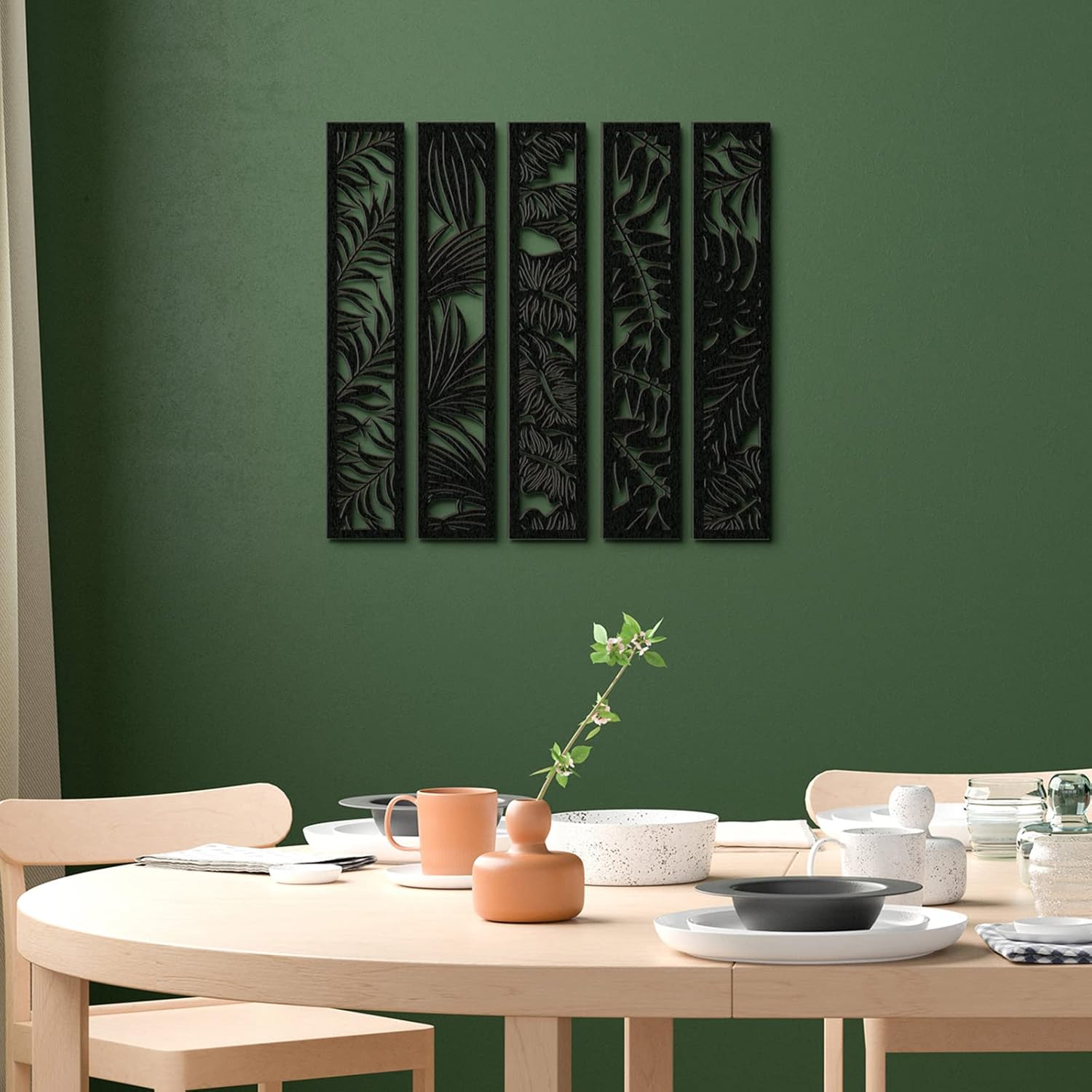 Blulu 5 Piece Wooden Wall Art Decor Set