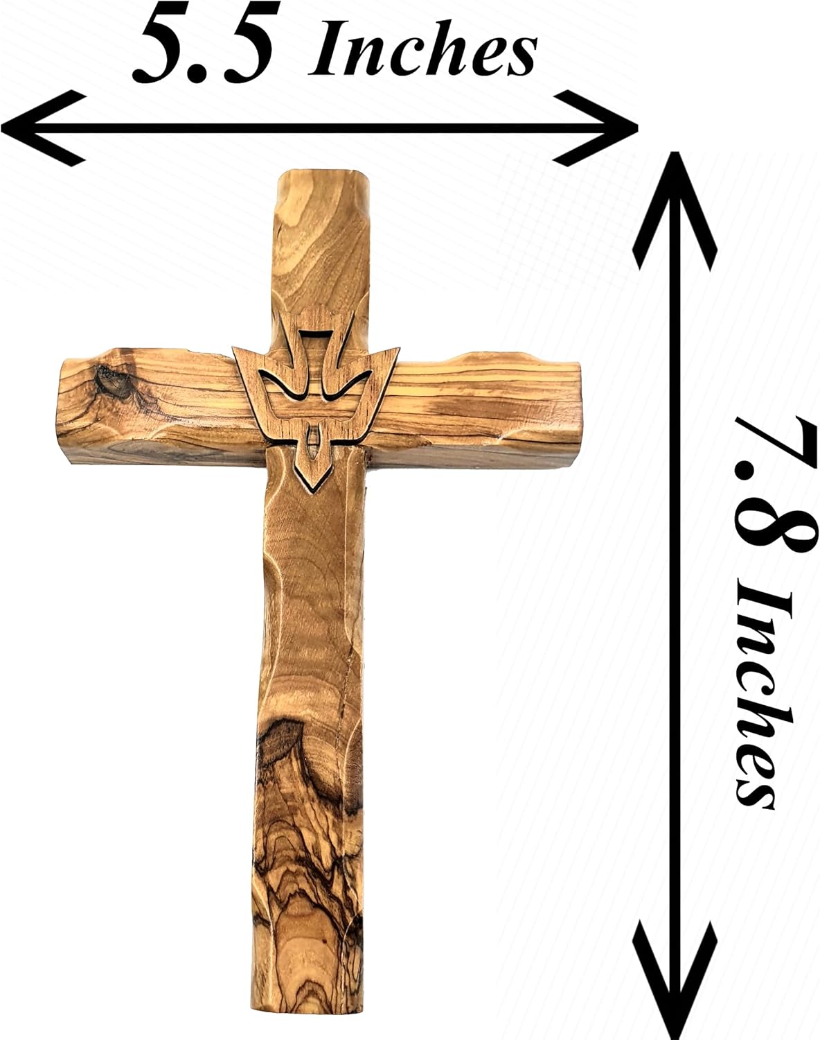 Zuluf 78 Inch Olive Wood Dove Cross Wall Decor
