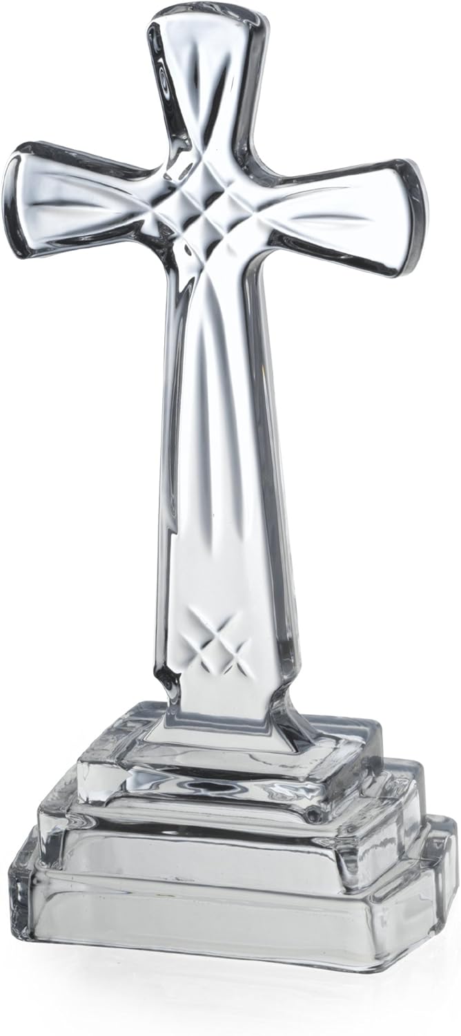 Mikasa Rejoice Glass Crystal Cross 9 Inch