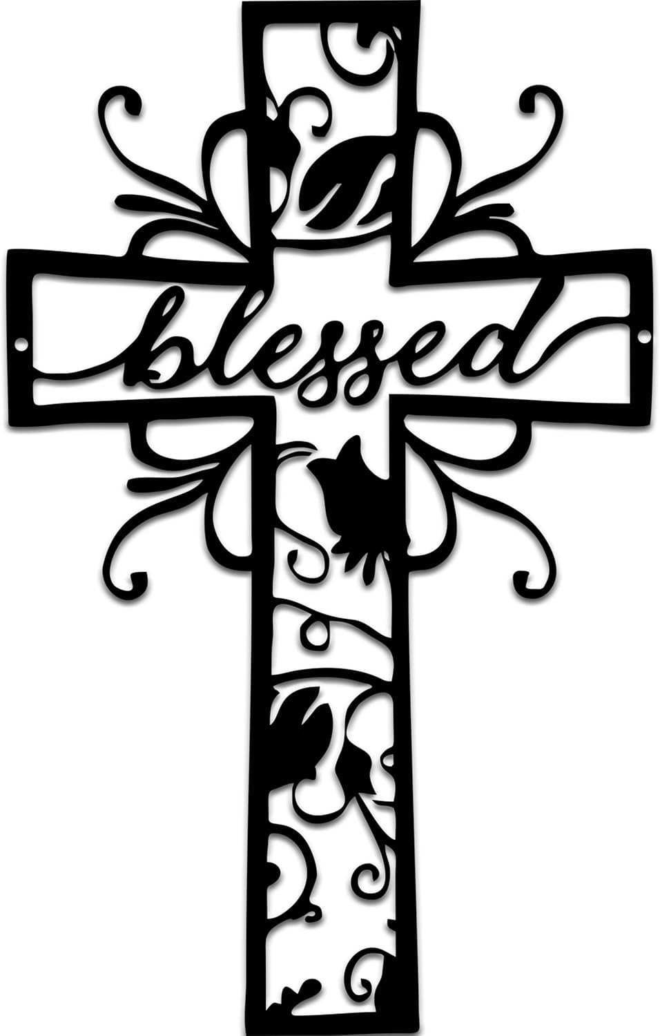 Rajukit Elegant Christian Wall Crosses - Premium Metal Wall Decor
