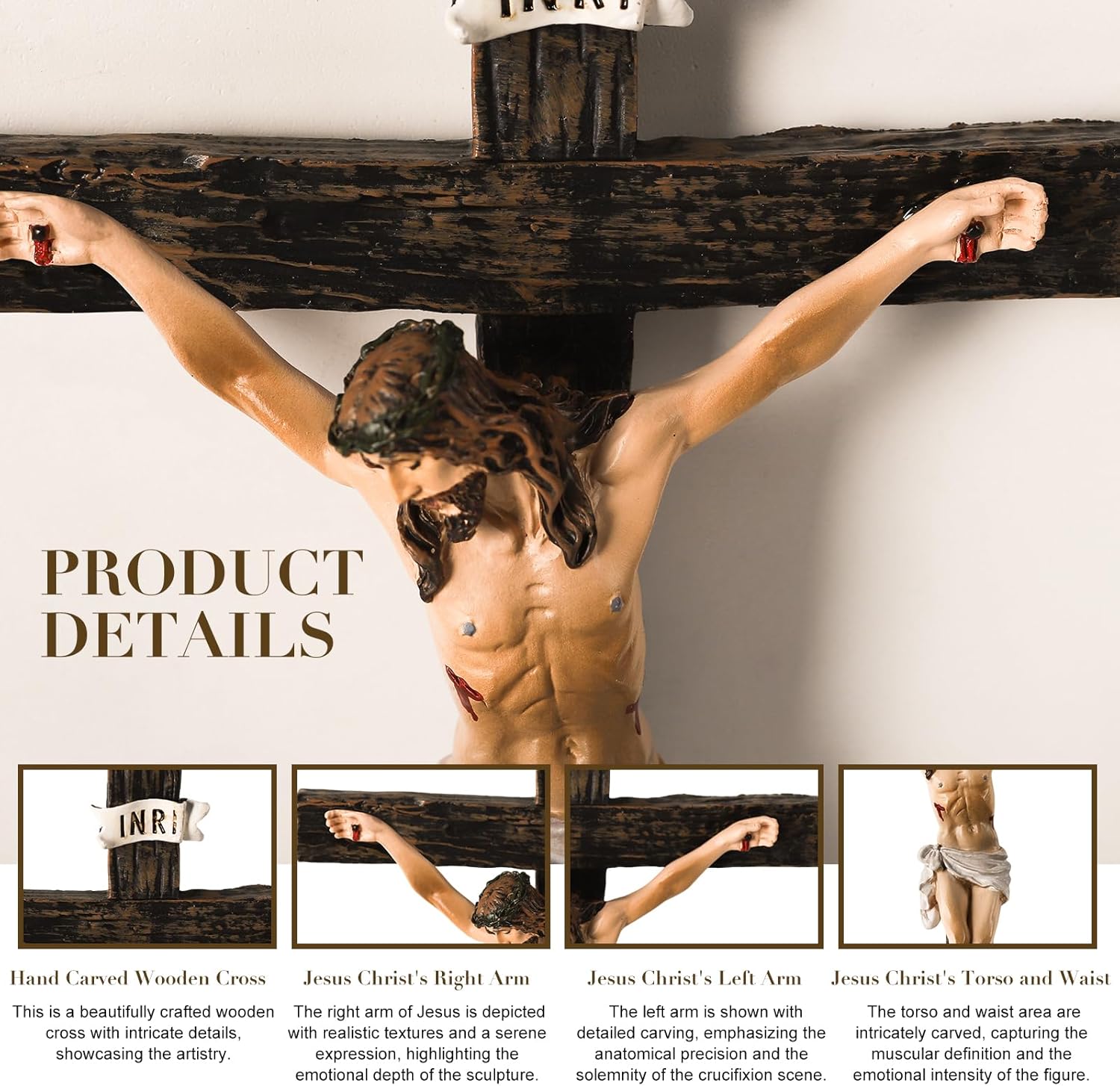 TALPGOD 10 Inch Wall Cross Religious Decor