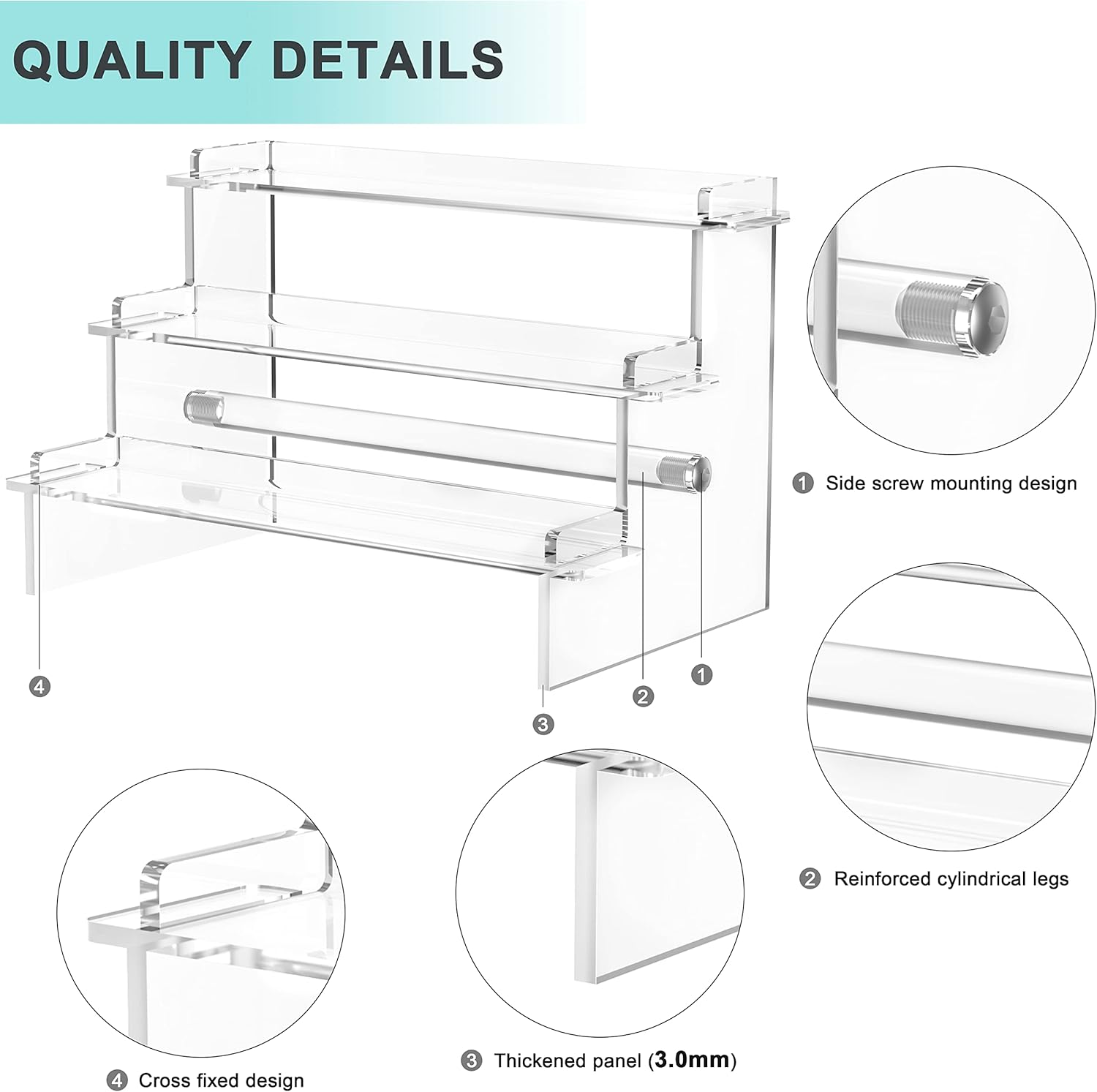 Meteou Acrylic Display Riser for Perfume and Action Figures