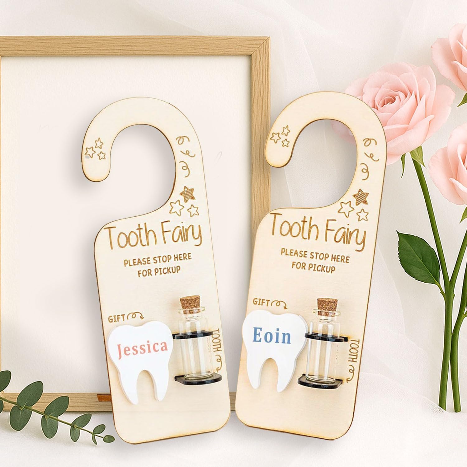 Personalized Tooth Fairy Door Hanger for Kids