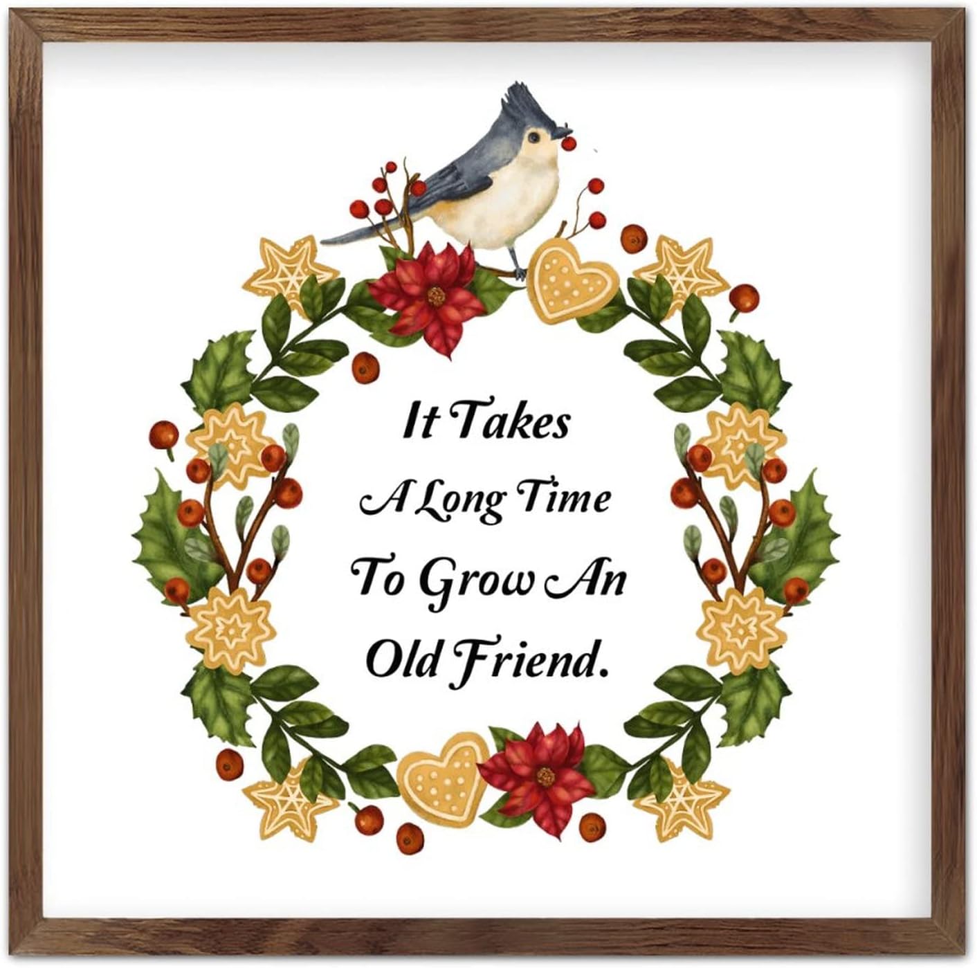 Wadcall Wooden Quote Wall Art Sign 7x7 Inch